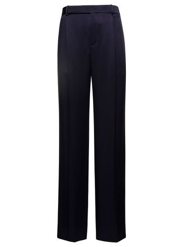 Black Tailored Cut Trousers Satin Finish In Acetate Man - Saint Laurent - Modalova