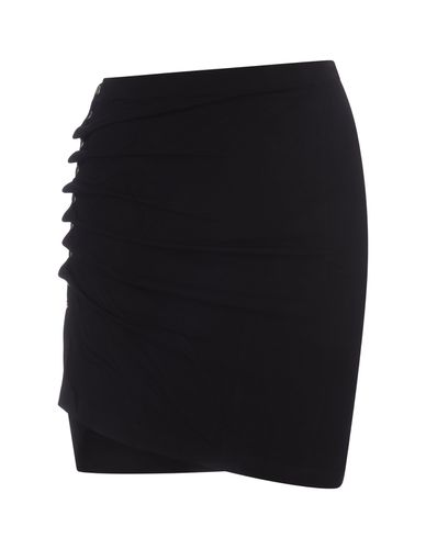 Black Stretch Jersey Pleated Mini Skirt - Paco Rabanne - Modalova