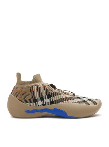 Neptune Sneakers In Checked Mesh - Burberry - Modalova