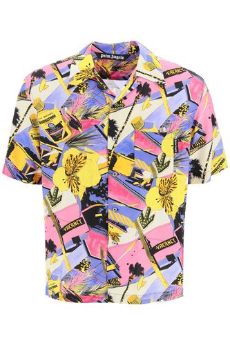 Bowling Shirt With Miami Mix Print - Palm Angels - Modalova