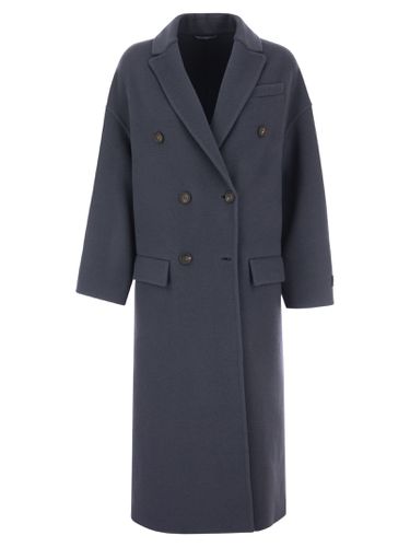 Wool And Cashmere Double-breasted Coat - Brunello Cucinelli - Modalova