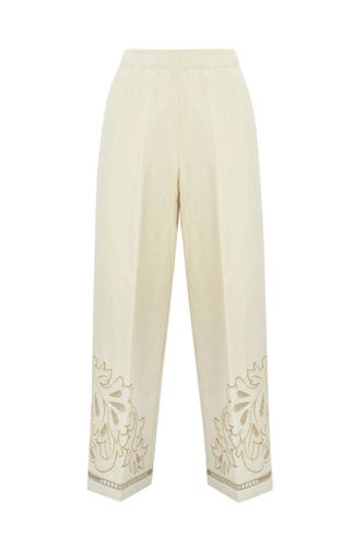 Cropped Linen Trousers TwinSet - TwinSet - Modalova