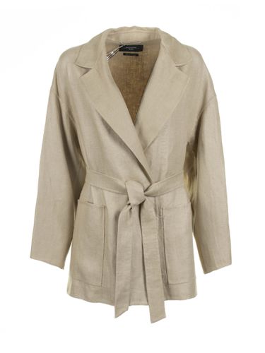 Linen Jacket With Belt - Weekend Max Mara - Modalova