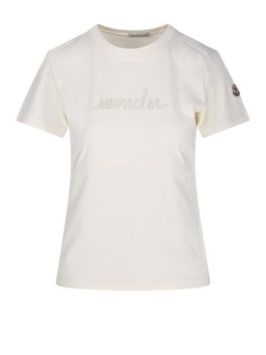 Moncler Logo Patch Crewneck T-shirt - Moncler - Modalova