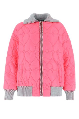 Fluo Pink Polyester Blend Padded Bomber - Marco Rambaldi - Modalova