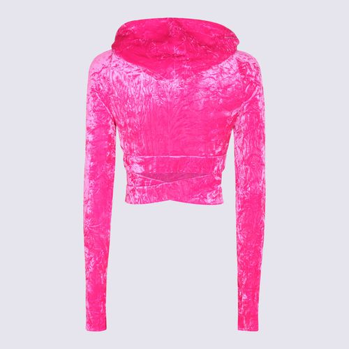 Glossy Pink Chenille Stretch Top - Versace - Modalova