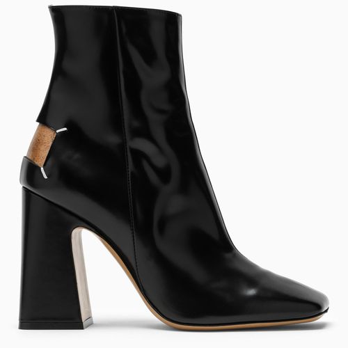 Black Shiny Leather Ankle Boots - Maison Margiela - Modalova