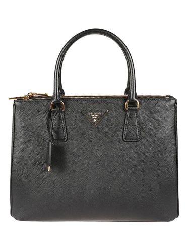 Prada Logo Tag Top Zip Tote - Prada - Modalova