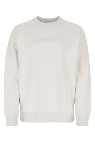 Melange Chalk Stretch Cotton Sweatshirt - Burberry - Modalova