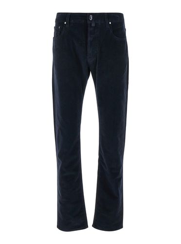 Blue Five-pocket Slim Jeans In Cotton Man - Jacob Cohen - Modalova