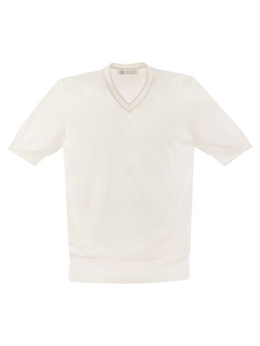 Lightweight Cotton V-neck T-shirt - Brunello Cucinelli - Modalova