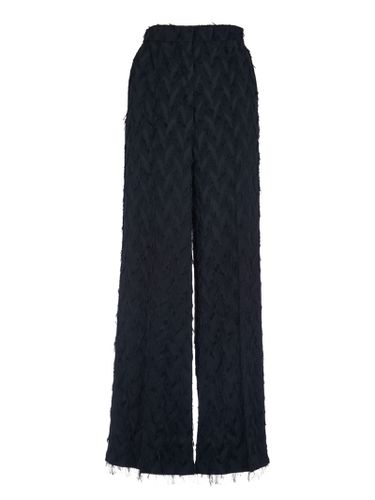 Wide Trousers In Fluid Viscose Fil Coupè Fabric - MSGM - Modalova