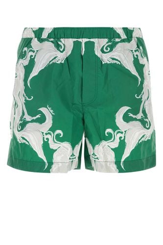 Printed Nylon Swimming Shorts - Valentino Garavani - Modalova