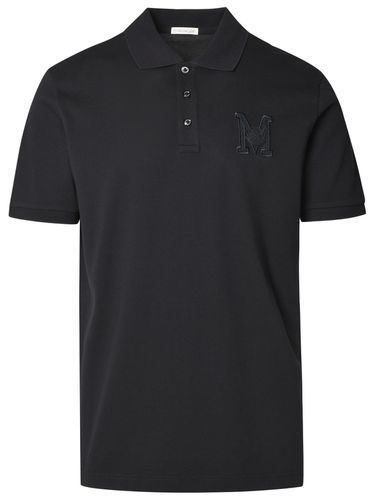 Moncler Polo Shirt In Blue Cotton - Moncler - Modalova