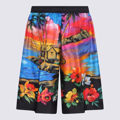 Multicolour Silk Shorts - Dolce & Gabbana - Modalova