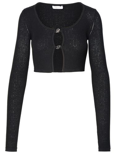 Crop Sweater In Black Viscose Blend - Blumarine - Modalova