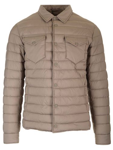 Herno Beige Overshirt Down Jacket - Herno - Modalova