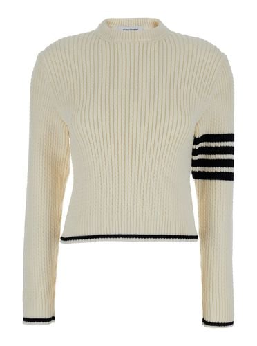 Sweater With 4-bar Detail In Knit Woman - Thom Browne - Modalova