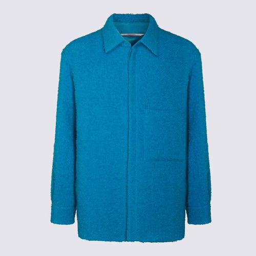 Valentino Blue Wool Down Jacket - Valentino - Modalova