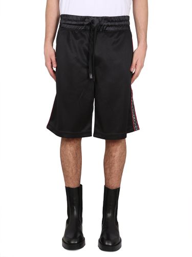 Bermuda Shorts With Logo Band - Versace Jeans Couture - Modalova