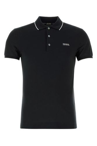 Stretch Piquet Polo Shirt - Zegna - Modalova