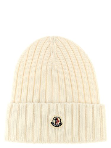 Moncler Logo Patch Beanie - Moncler - Modalova