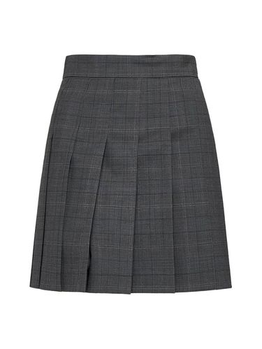 Checked Pleated Skirt - Max Mara Studio - Modalova