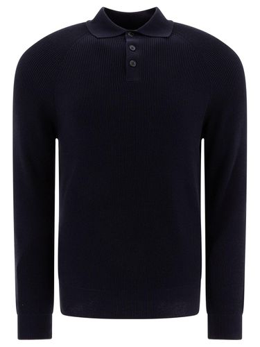 Long-sleeved Knitted Polo Shirt - Brunello Cucinelli - Modalova