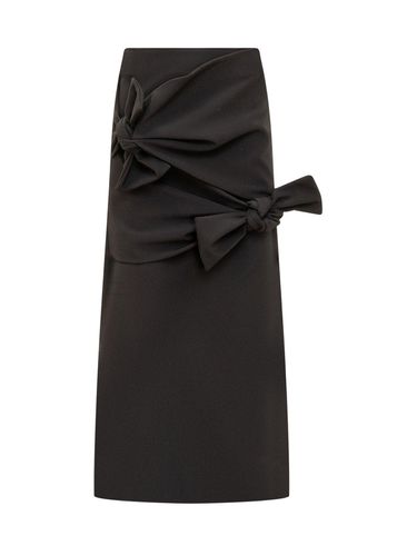 MSGM Knot Detailed Side Slit Skirt - MSGM - Modalova