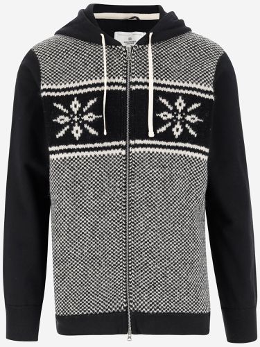 Cotton Knit Sweatshirt With Graphic Pattern - Junya Watanabe - Modalova