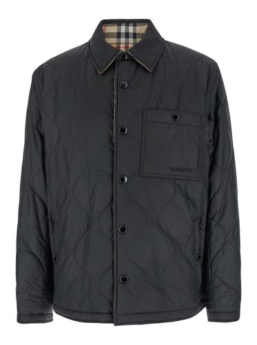 Francis Reversible Jacket With Classic Collar In Quilted Tech Fabric Man - Burberry - Modalova