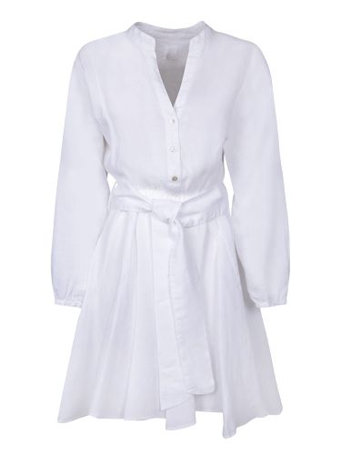 Lino White Linen Belted Dress - 120% Lino - Modalova
