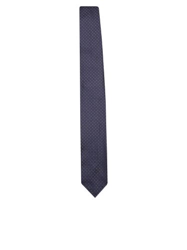 Silk Tie In Blue/ Micro-pattern - Lardini - Modalova