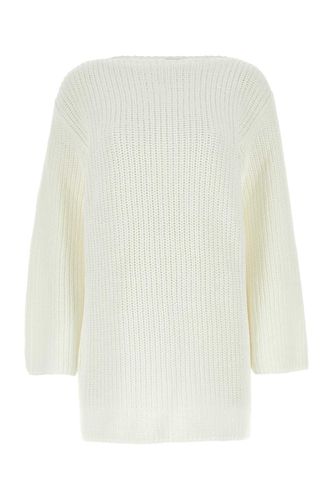 White Cotton Oversize Sweater - Ferragamo - Modalova