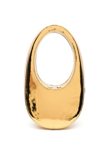 Swipe Mini Golden Handbag With Embossed Logo In Metallic Leather Woman - Coperni - Modalova