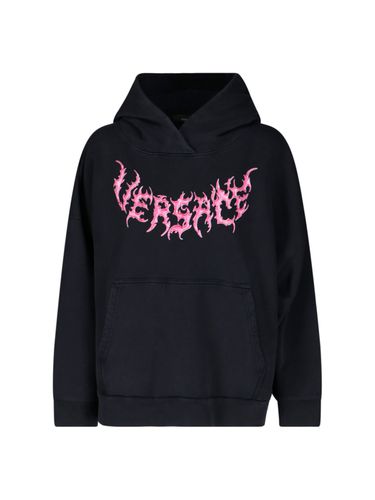 Versace Hooded Sweatshirt With Logo - Versace - Modalova
