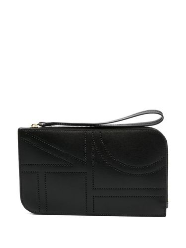 Monogram Leather Wristlet Pouch - Totême - Modalova