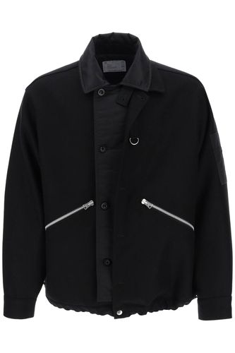 Sacai Melton Wool Blouson Jacket - Sacai - Modalova