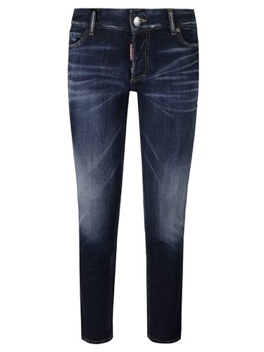 Logo Patched Faded Slim Jeans - Dsquared2 - Modalova