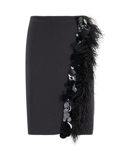 Skirt With Feathers And Sequins - Pinko - Modalova