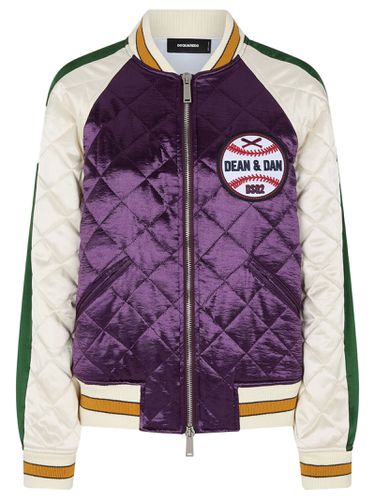 Quilted Cotton And Nylon Bomber Jacket - Dsquared2 - Modalova