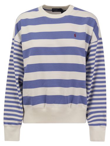 Crew-neck Sweatshirt With Stripes - Polo Ralph Lauren - Modalova