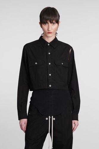Cape Sleeve Cropped Casual Jacket In Cotton - DRKSHDW - Modalova