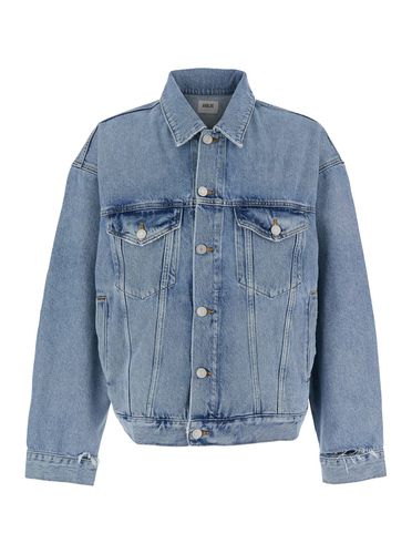 Stefano Light Blue Jacket With Classic Collar In Denim Man - AGOLDE - Modalova