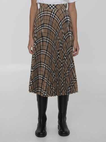 Burberry Check Pleated Skirt - Burberry - Modalova