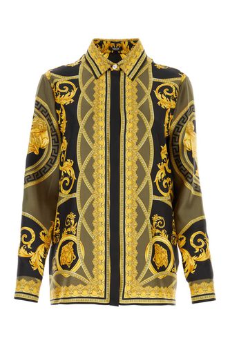 Versace Printed Silk Shirt - Versace - Modalova