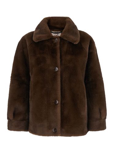 Faux Fur Jacket With Classic Collar In Faux Fur Woman - Valentini 1972 - Modalova