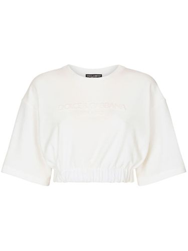 Elasticated-waistband Cotton-blend T-shirt - Dolce & Gabbana - Modalova