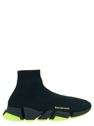 Speed 2.0 Sneakers With Neon Yellow Detail In Recycled Knit Man - Balenciaga - Modalova