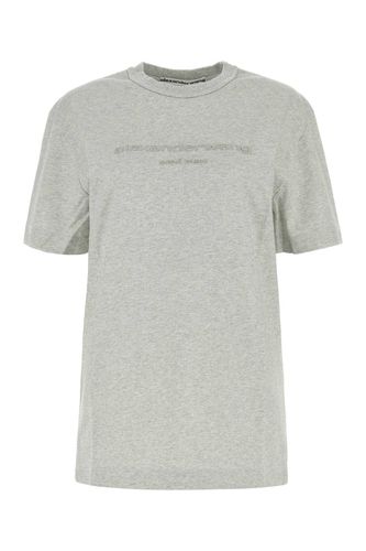 Melange Grey Cotton Oversize T-shirt - Alexander Wang - Modalova
